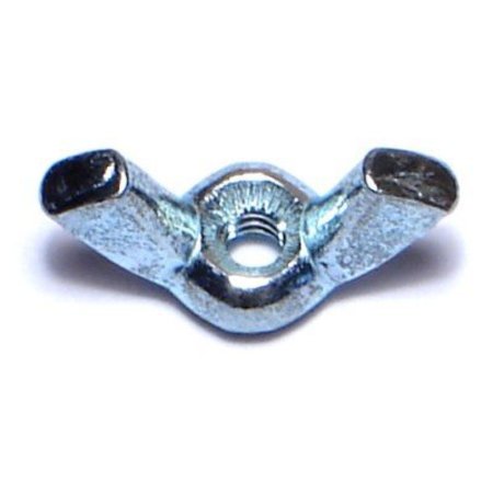 MIDWEST FASTENER Wing Nut, #6-32, Steel, Zinc Plated, 15 PK 60641